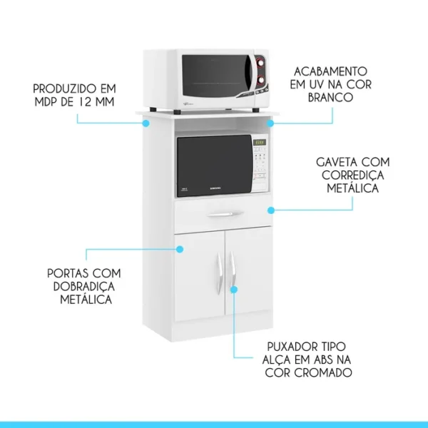 BALCAO FORNO E MICRO 0509 BRANCO - Image 2