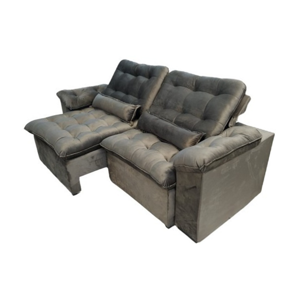 SOFA DIAMANTE 2,30CM (VELUDO MARROM)