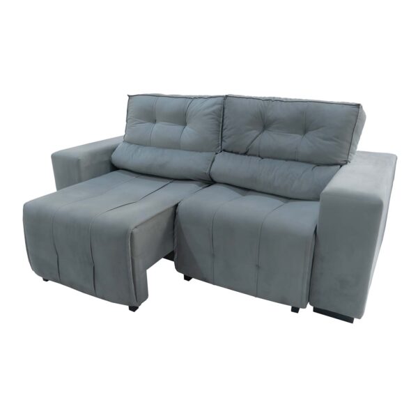 SOFA CONFORT 2,00CM MOLA ENSAC. VELUDO (CINZA)