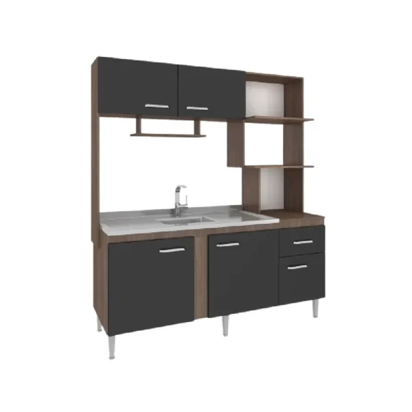 COZINHA  COMPACTA SEVILHA 6170 1,82CM CASTANI/CHUMBO