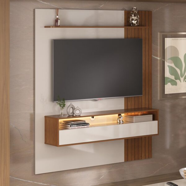 PAINEL MATISSE COM LED CINAMOMO/ OFF WHITE