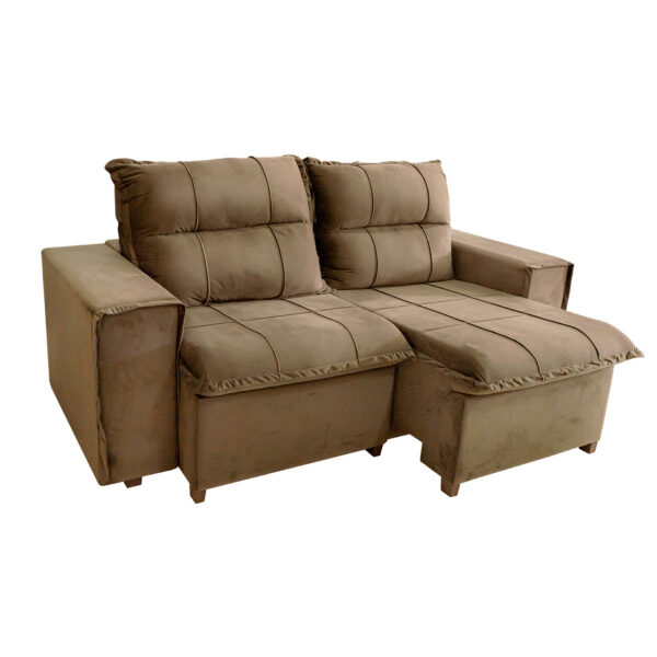 SOFA BENJAMIN SUEDE 1,80CM (MARROM)