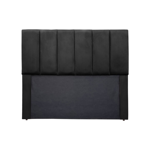 CABECEIRA CASAL MILAO VELUDO 1,38CM (PRETO)