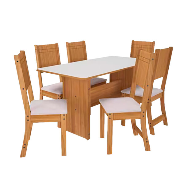 MESA EVORA P/6 CD 1.10X76CM 10070.1 FREIJO/OFF WHITE