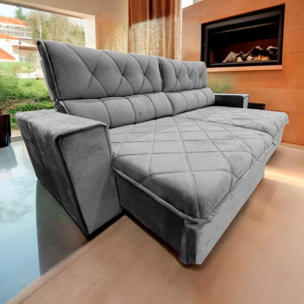 SOFA TRENTO 2.50CM CINZA 1009