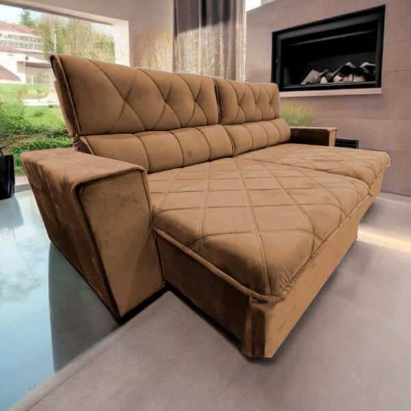 SOFA TRENTO 2.50CM MARROM 1004