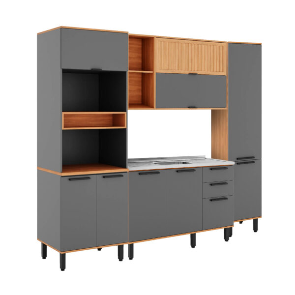 COZINHA MODULADA CASTANHA 4 PEÇAS